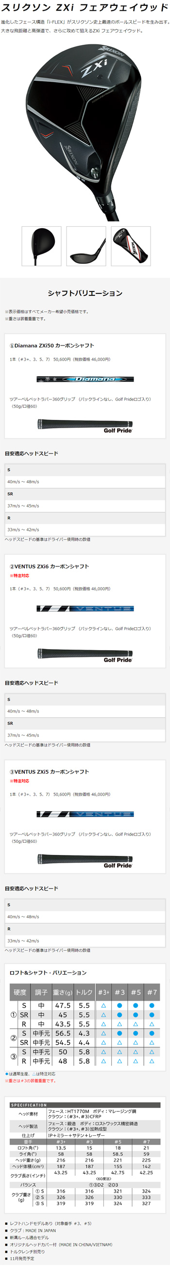 正規品】【送料無料】ダンロップ□スリクソン□ZXi フェアウェイウッド